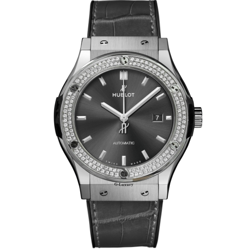 Hublot Classic Fusion 42mm Grey Dial Diamonds