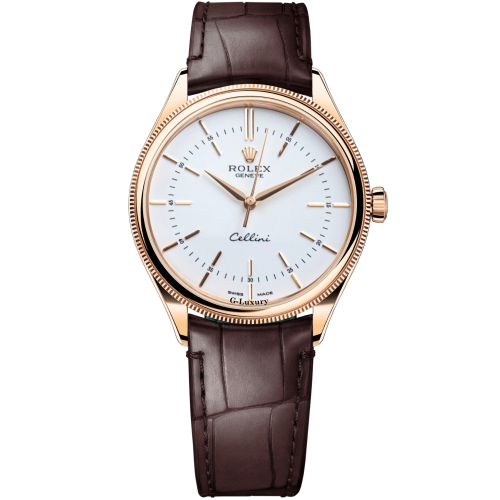 Rolex Geneve Cellini Time 39mm 50505-0020 Rose Gold