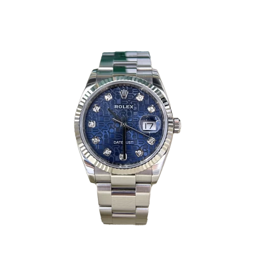 Đồng Hồ Rolex Datejust 36mm 126234 Vi Tính Xanh dây Oys full 2020