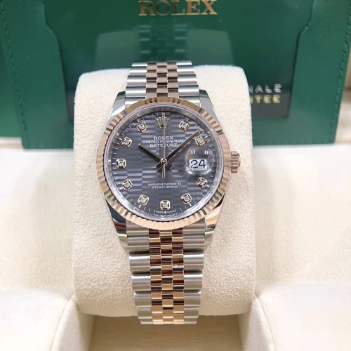 Rolex Datejust 36mm 126231 Xếp gạch xám cọc kim New 2023