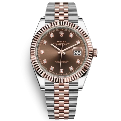 Rolex Datejust 41mm 126331 Chocolate cọc kim Chỉ Đồng Hồ